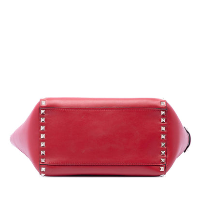 Valentino Small Leather Rockstud Trapeze Satchel
