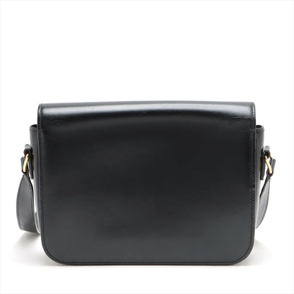 CELINE Medium Triomphe Leather Shoulder bag Black