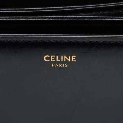 CELINE Medium Triomphe Leather Shoulder bag Black
