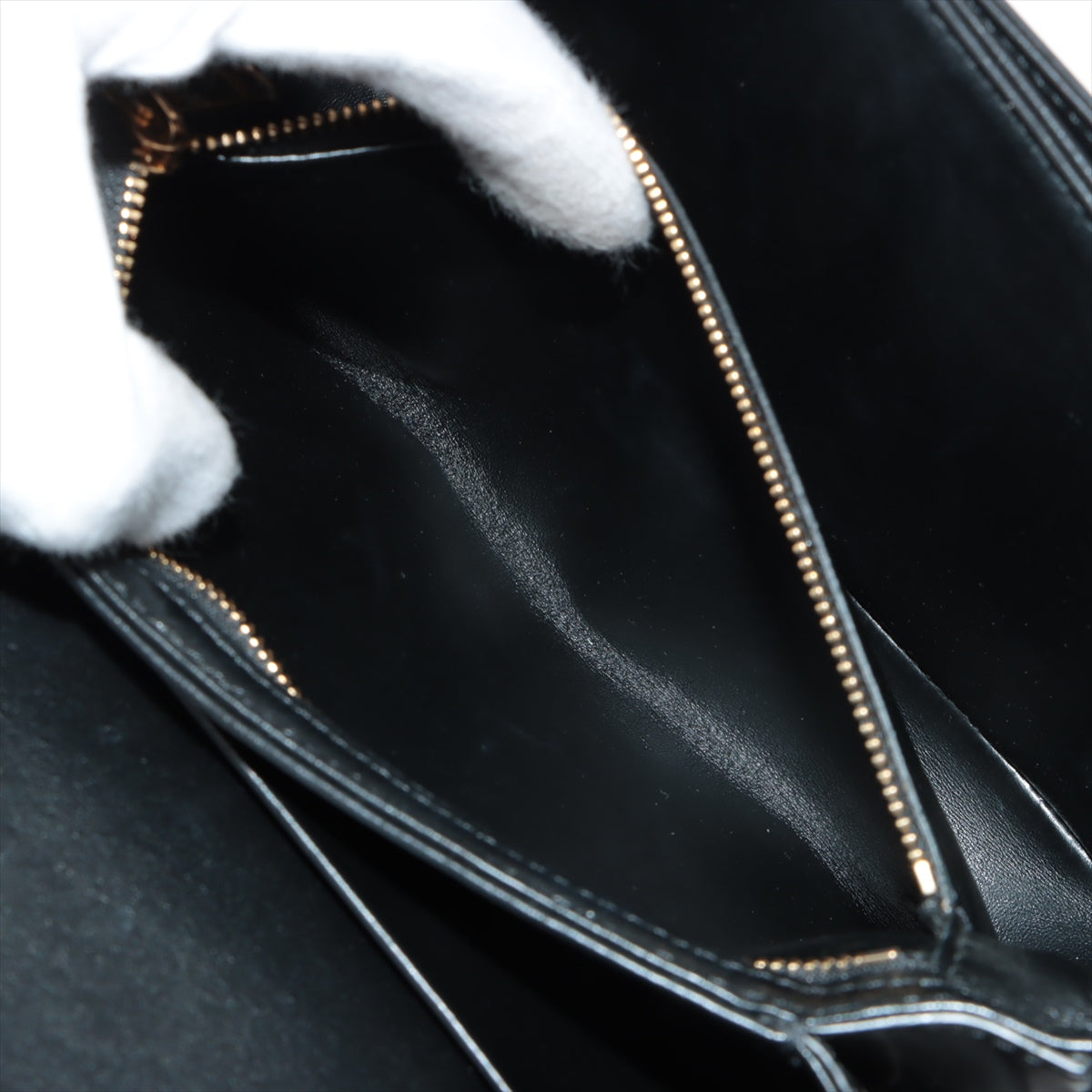 CELINE Medium Triomphe Leather Shoulder bag Black