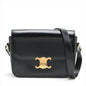 CELINE Medium Triomphe Leather Shoulder bag Black