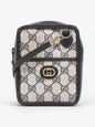 Gucci GG Supreme Shoulder Bag  Navy / Beige Leather