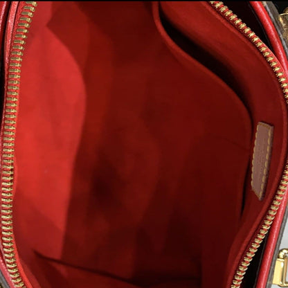 LOUIS VUITTON Pallas Monogram Canvas 2Way Shoulder Bag Red