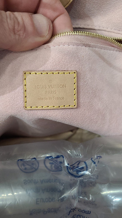LOUIS VUITTON Propriano Damier Azur Tote Shoulder Bag White