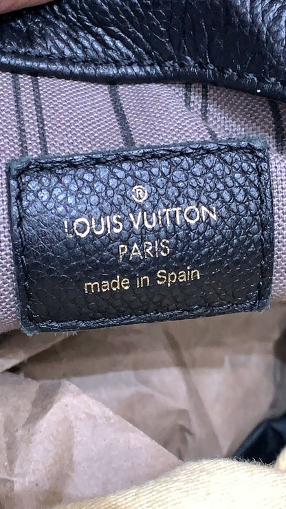 LOUIS VUITTON Artsy MM Empreinte Leather Shoulder Bag Black
