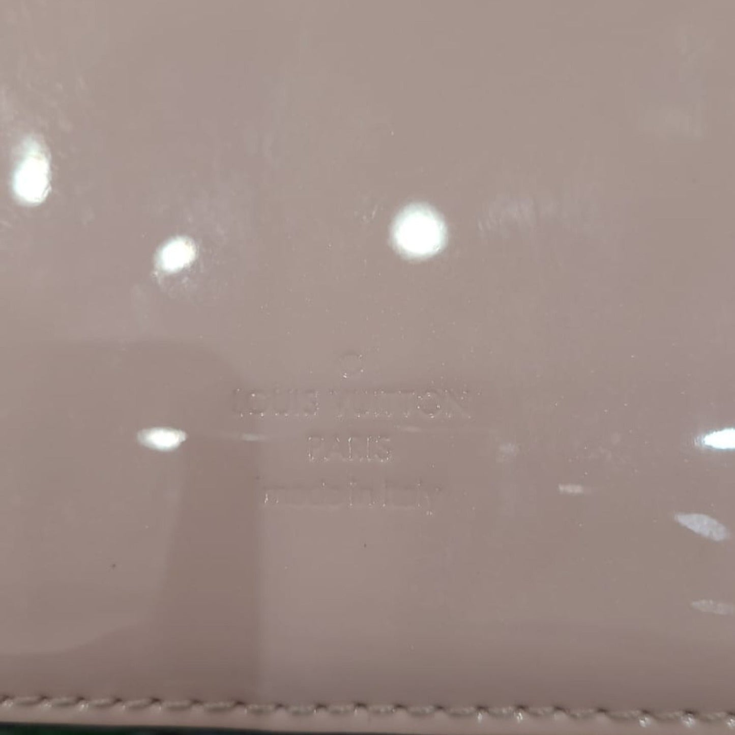 LOUIS VUITTON Cherrywood BB Patent Leather Shoulder Bag Rose Ballerine