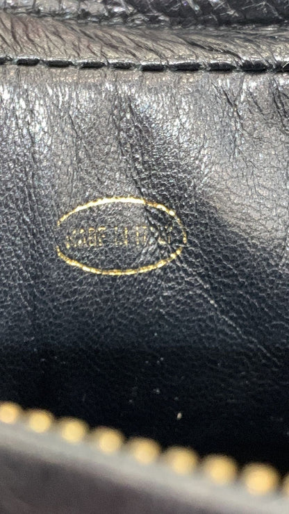 CHANEL Vintage Lambskin Leather Camera Shoulder Bag Black