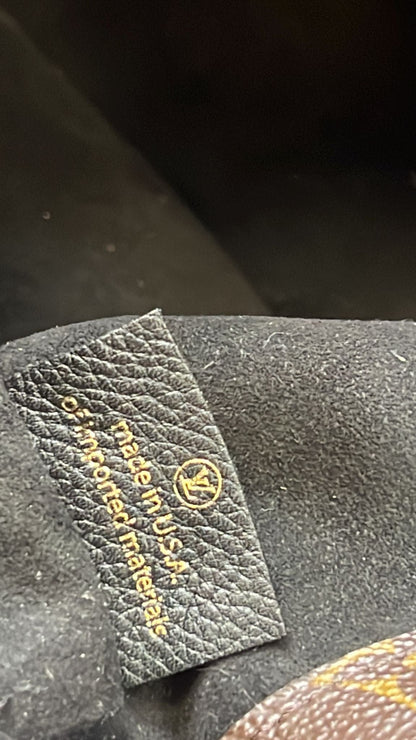 LOUIS VUITTON Pallas Monogram Canvas Shoulder Bag Brown