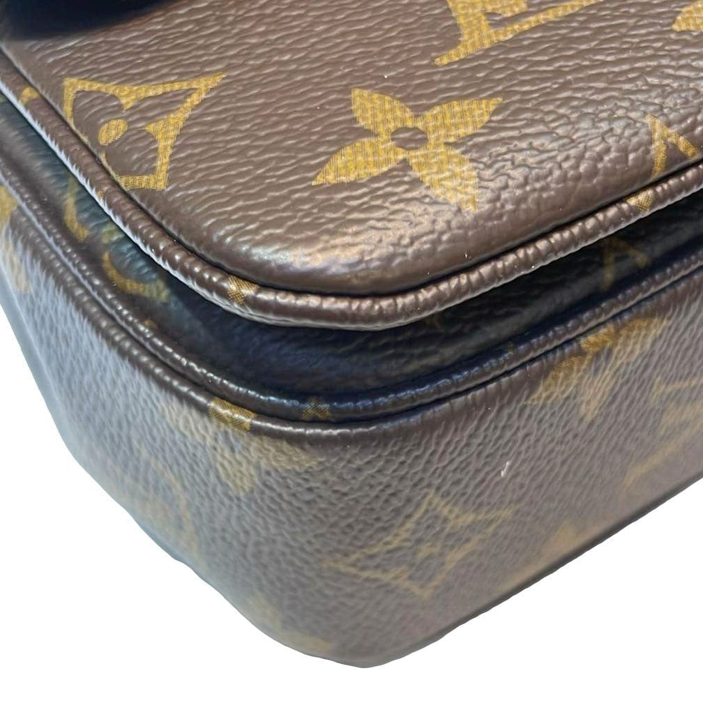 LOUIS VUITTON Marceau Monogram Canvas Shoulder Bag Black