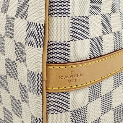 LOUIS VUITTON Speedy 30 Bandouliere Damier Azur Shoulder Bag White