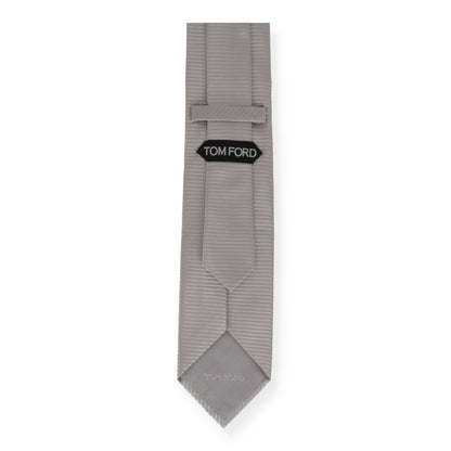 Tom Ford Mens Silver Tie