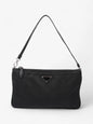 Prada Triangle Shoulder Bag Black Re Nylon