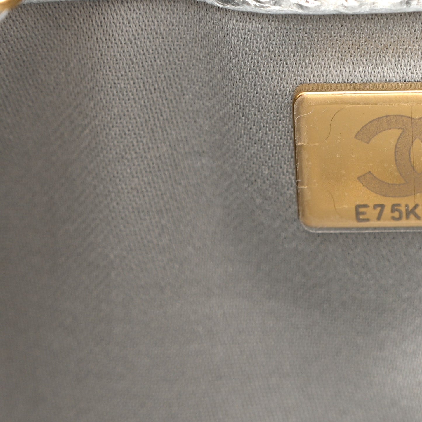 Metallic Aged Calfskin Mini Chanel 25 Handbag Silver