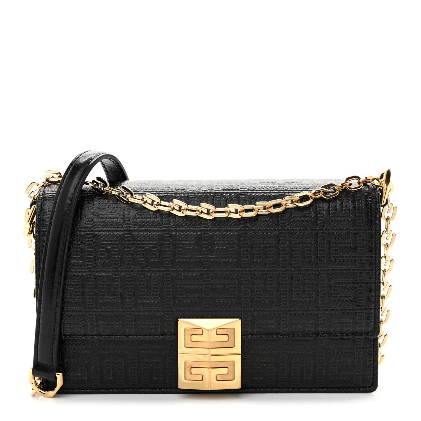 4G Coated Canvas Small Chain Shoulder Bag Black