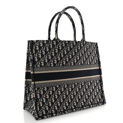 Oblique Large Book Tote Blue Multicolor