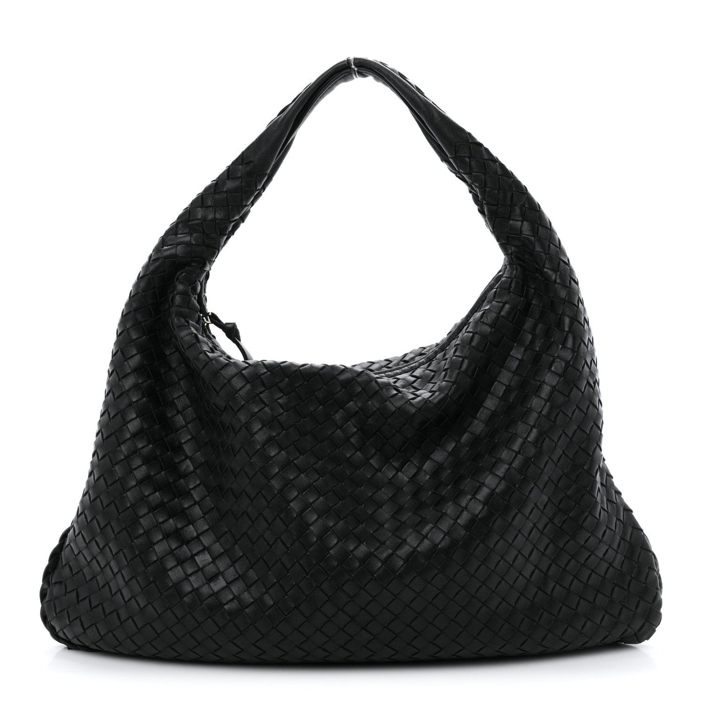 Nappa Intrecciato Large Veneta Hobo Black