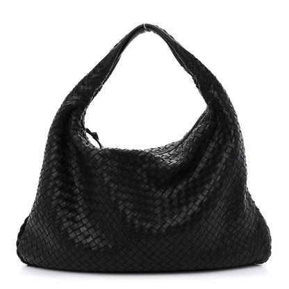 Nappa Intrecciato Large Veneta Hobo Black