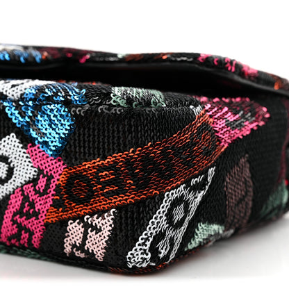 Sequin Logo Small Flap Ruthenium Multicolor
