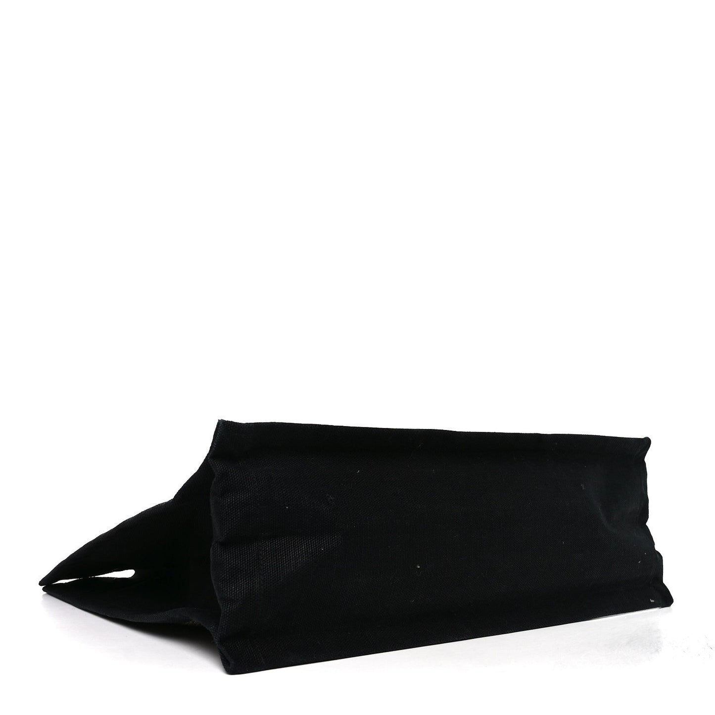 Embroidered Cotton Linen Rive Gauche Noe Tote Black Beige