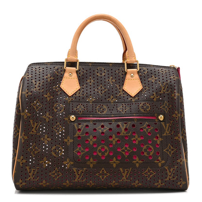 Monogram Perforated Speedy 30 Fuchsia