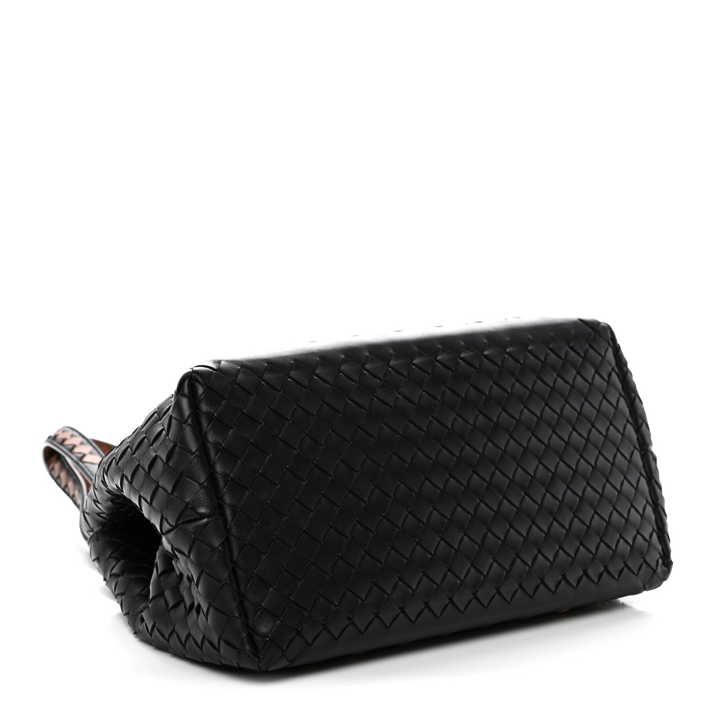 Nappa Intrecciato Perforated Small Cesta Tote Black Multicolor