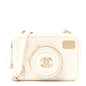 Lambskin Quilted Coco Click Bag White