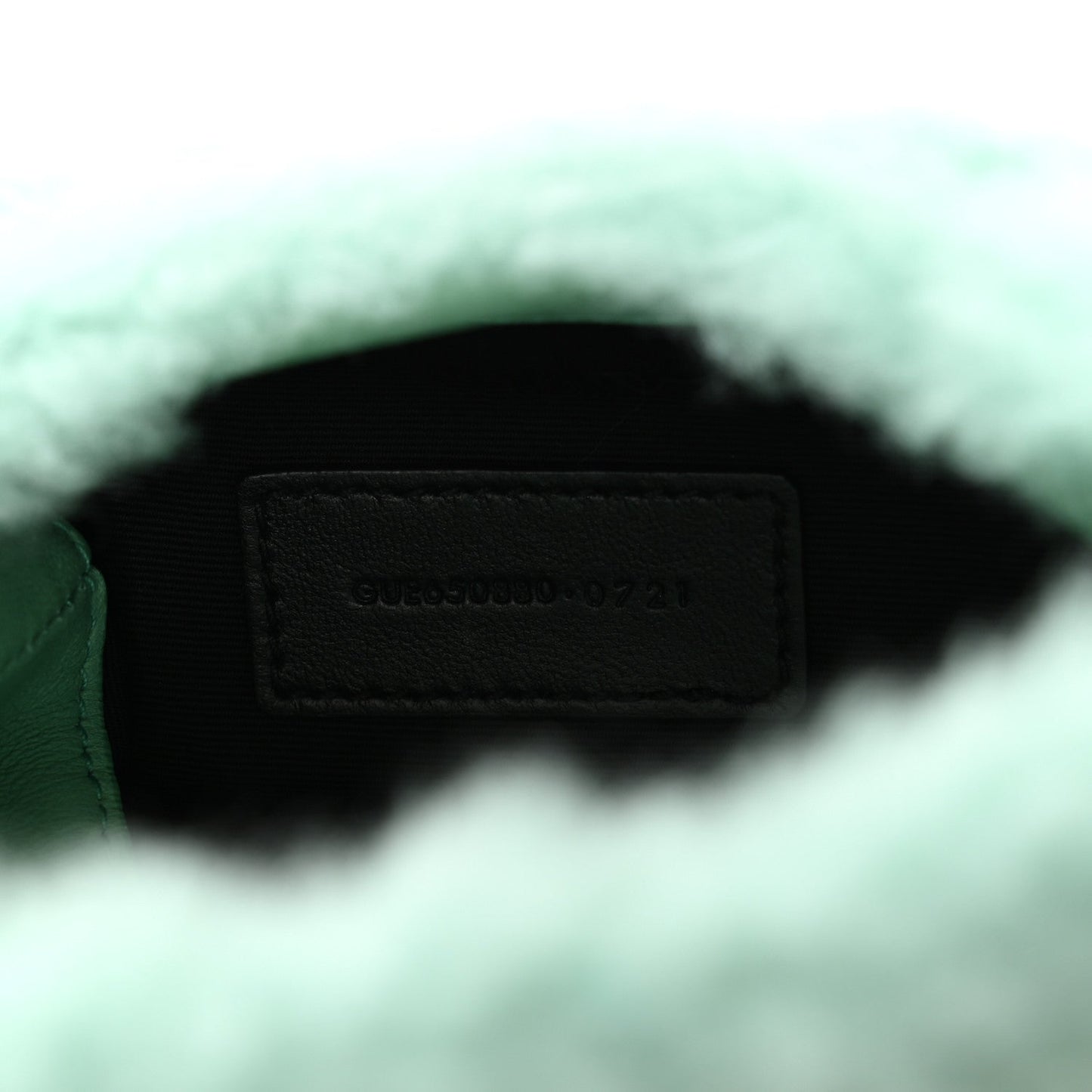 Shearling Quilted Monogram Loulou Puffer Pouch Clutch Iced Mint