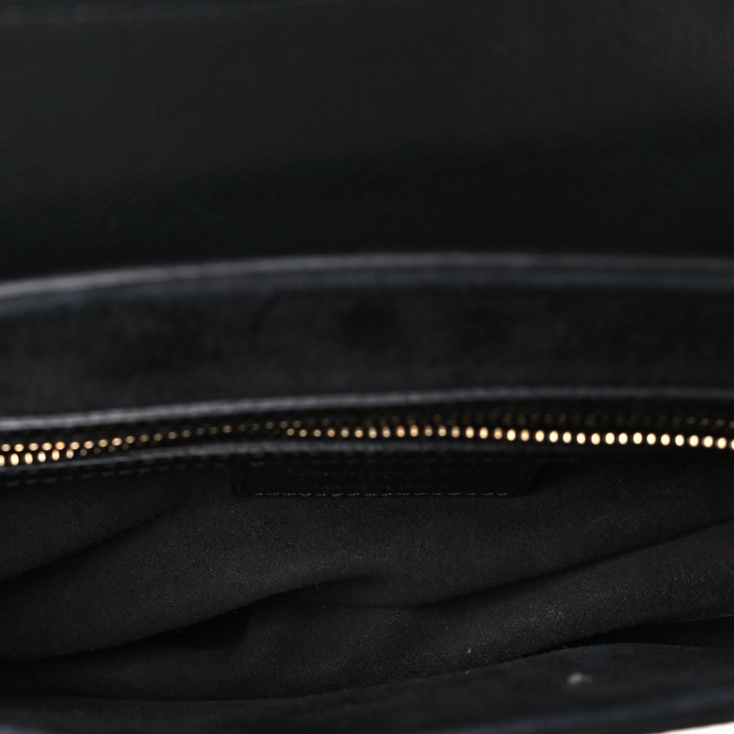 Grained Calfskin Saddle Bag Black