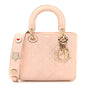 Lambskin Cannage Small Lucky Badges My Lady Dior Light Pink