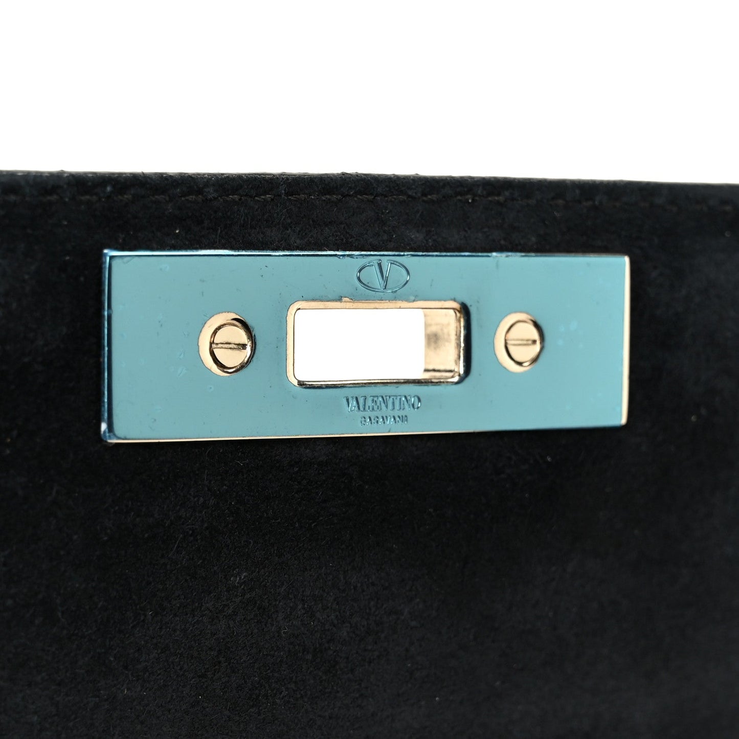 Vitello Rockstud All Over Demilune Shoulder Bag Black