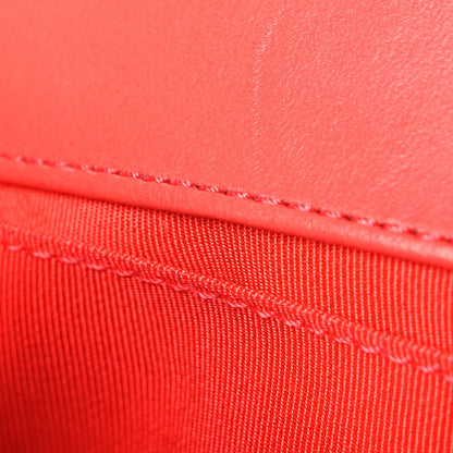 Velvet Quilted Small Boy Flap Coral