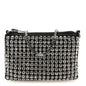 Mesh Crystal Rhinestone Nano Heiress Shoulder Bag Black Silver