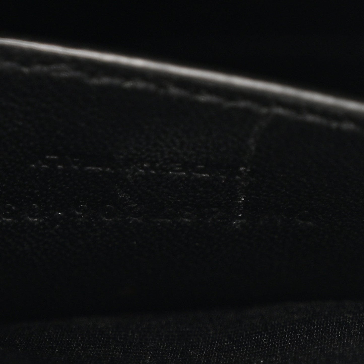 Grain De Poudre Textured Mixed Matelasse Triquilt Medium Monogram Monochrome Satchel Black