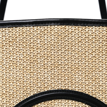 Raffia Saint Jacques Tote Black