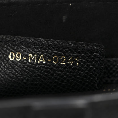 Grained Calfskin Saddle Bag Black