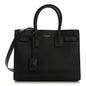 Grained Calfskin Baby Sac De Jour Black