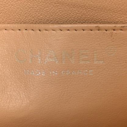 Caviar Quilted Jumbo Single Flap Beige Clair