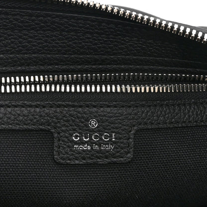 Calfskin Emblem Shoulder Bag Black