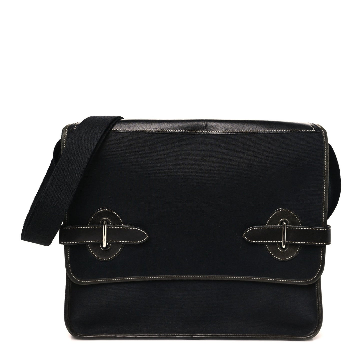 Toile Officier Buenaventura Messenger Bag Black