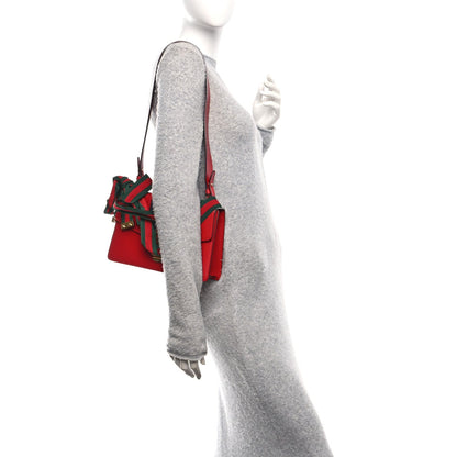 Calfskin Small Sylvie Shoulder Bag Hibiscus Red