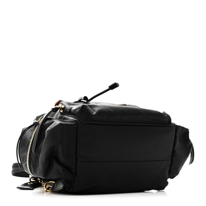 Nylon Medium Rucksack Backpack Black