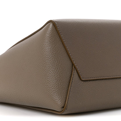 Soft Grained Calfskin Small Sangle Bucket Bag Taupe