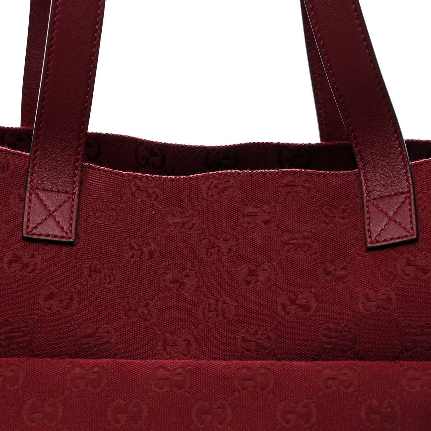 GG Supreme Monogram Large Shopping Tote Rosso Ancora