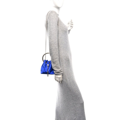 Satin Crystal Embellished Bon Bon Bag Blue