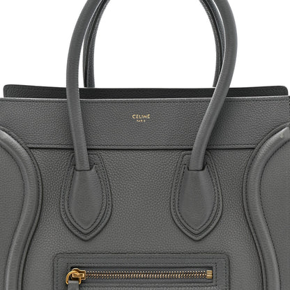 Baby Drummed Calfskin Micro Luggage Kohl