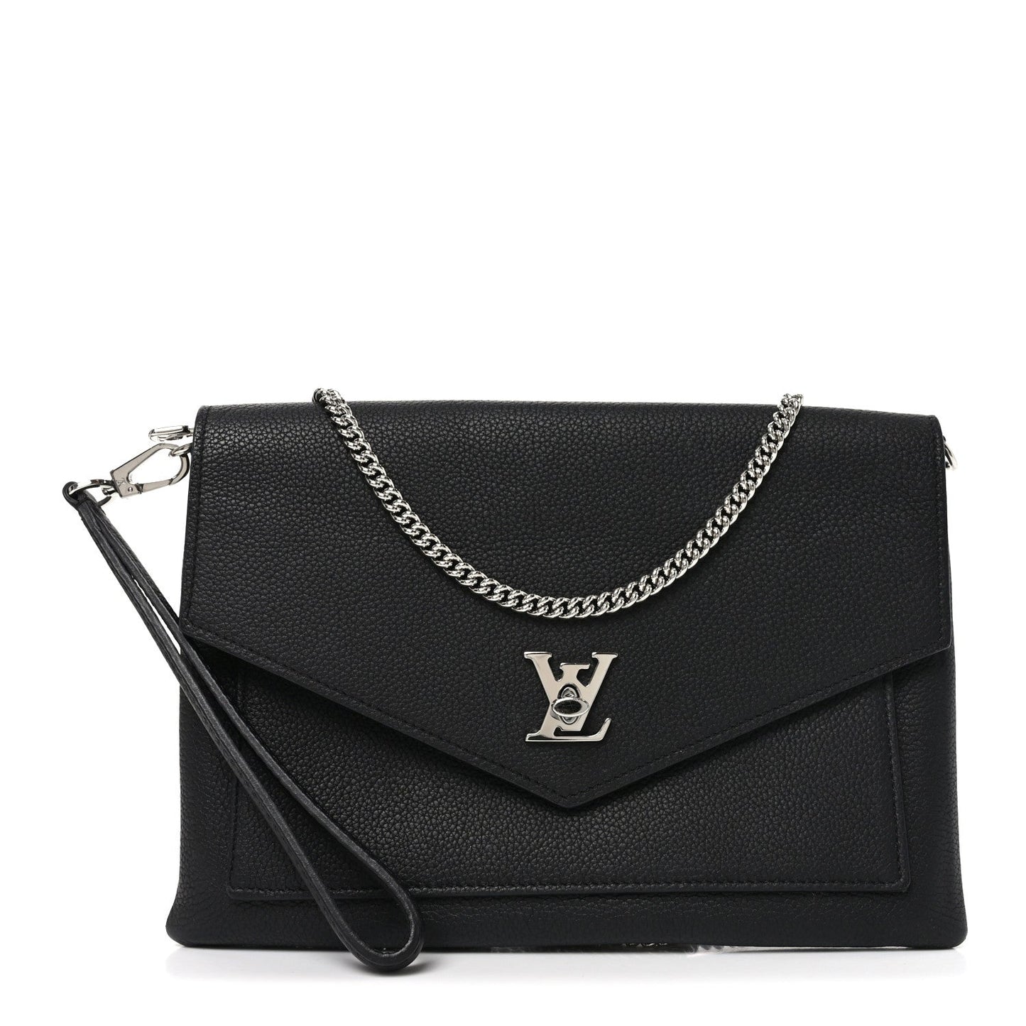 Soft Calfskin My Lockme Chain Pochette Black