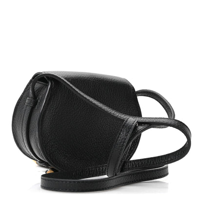 Calfskin Nano Marcie Saddle Bag Black