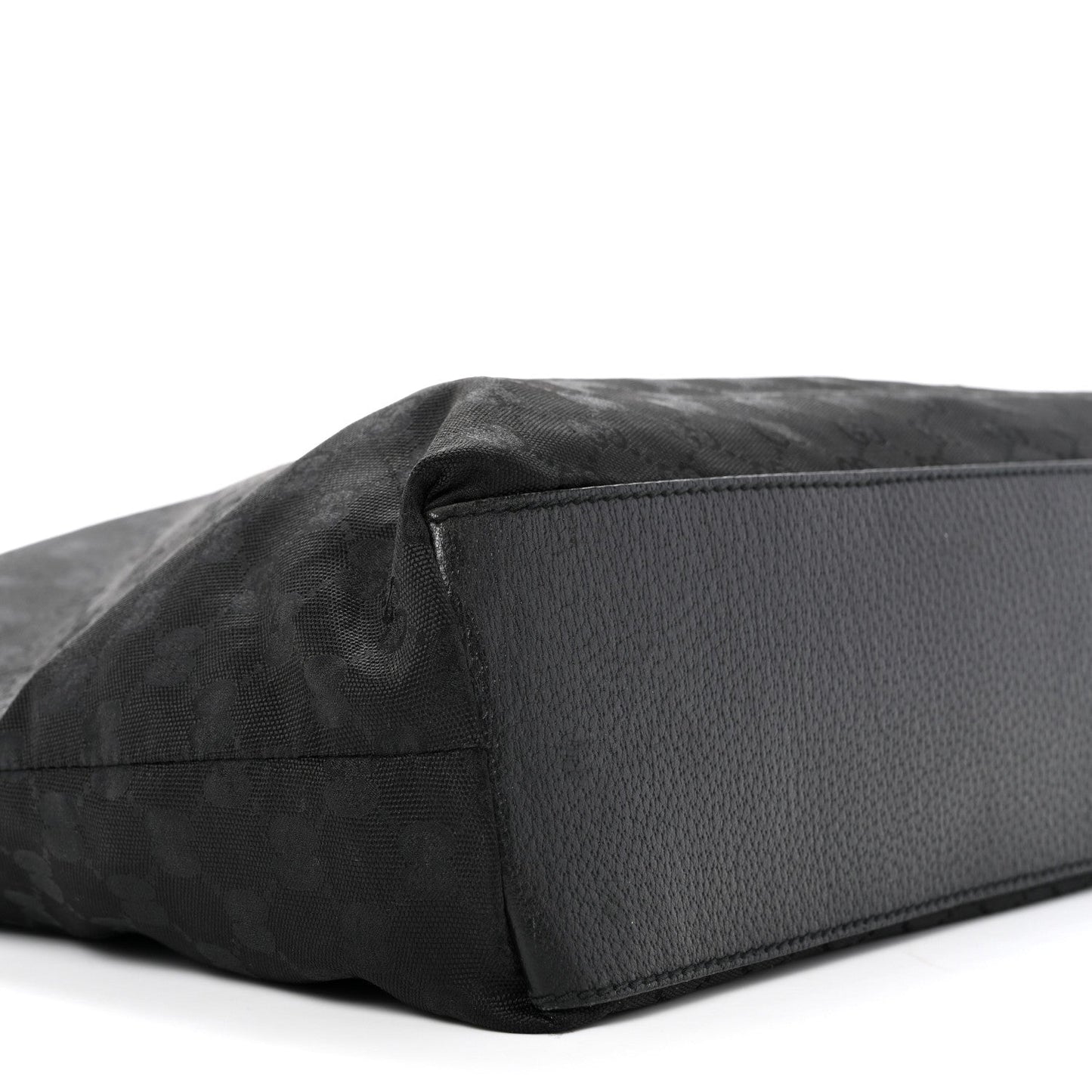 GG Monogram Large Web Handle Vertical Tote Black
