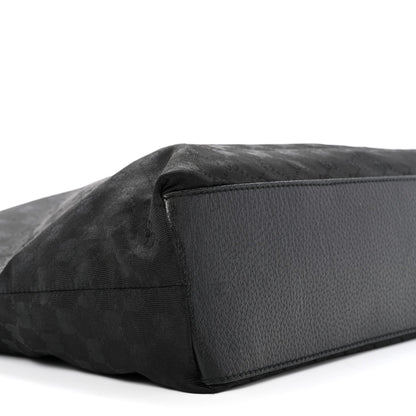 GG Monogram Large Web Handle Vertical Tote Black
