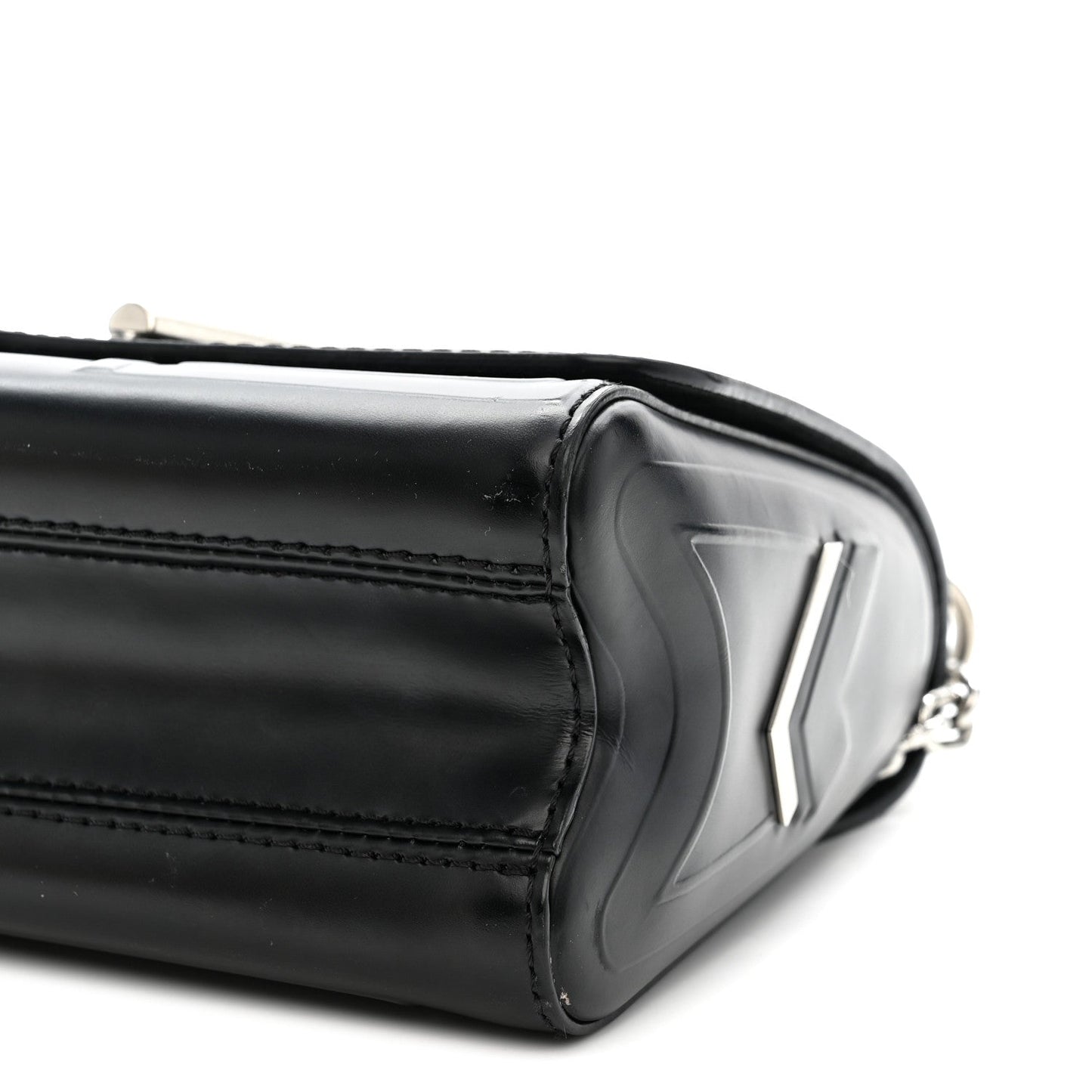 Epi Monogram Spaceship Embossed Twist Shoulder Bag PM Black